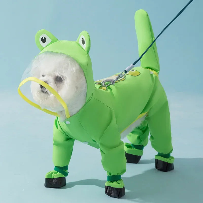 Combinaison Imperméable Intégrale pour Chien avec Protection des Pattes